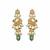 Gold plated kundan beaded long necklace earring set