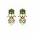 Gold plated kundan multistone beaded choker earring set