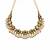 Gold plated navratna kundan floral necklace earring set