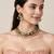 Gold plated navratna kundan pearl necklace earring set