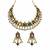 Gold plated navratna kundan pearl necklace earring set