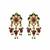 Gold plated navratna kundan floral necklace earring set