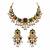 Gold plated navratna kundan pearl necklace set