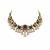 Gold plated navratna kundan pearl necklace set