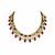 Gold plated navratna kundan pearl necklace set