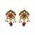 Gold plated navratna kundan pearl necklace set