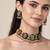 Gold plated navratna multicolor kundan choker earring set