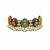 Gold plated navratna multicolor kundan choker earring set
