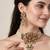 Gold plated navratna kundan pearl statement choker earring set
