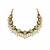 Gold plated navratna kundan floral necklace and earring set