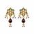 Gold plated navratna kundan floral necklace and earring set