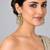 Gold plated moissanite polki statement earrings