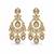 Gold plated moissanite polki statement earrings