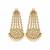 Gold plated moissanite polki statement drop earrings
