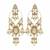 Gold plated kundan statement drop earrings