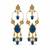 Gold plated sapphire kundan statement drop earrings