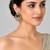 Gold plated moissanite polki statement earrings