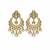 Gold plated moissanite polki statement earrings
