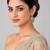 Gold plated moissanite polki jhumka earrings