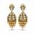 Gold plated moissanite polki jhumka earrings