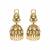 Gold plated moissanite polki jhumka earrings