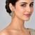 Gold plated moissanite polki statement drop earrings