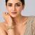 Gold plated moissanite polki statement bracelet kada