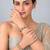 Gold plated moissanite polki bangle set
