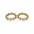 Gold plated moissanite polki bangle set