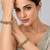 Gold plated emerald green moissanite polki bangle set