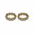 Gold plated floral cluster moissanite polki bangles