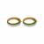 Gold plated emerald green edge moissanite polki bangles