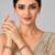 Gold plated round motif moissanite polki bangles