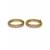 Gold plated round motif moissanite polki bangles