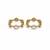 Gold plated oval moissanite polki statement bangles