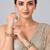 Gold plated moissanite polki stone bangles
