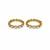 Gold plated classic moissanite polki link bangles