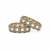 Gold plated emerald green moissanite polki statement bangles
