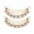 Gold plated kundan pearl earchain