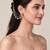 Gold plated kundan pearl layered earchain