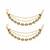 Gold plated kundan pearl layered earchain