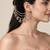 Gold plated kundan pearl drop earchain
