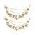 Gold plated kundan pearl drop earchain