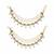 Gold plated kundan pearl cascade earchain