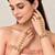 Gold plated kundan pearl chain haath phool