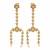 Gold plated kundan pearl leaf haath phool
