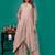 Beige embroidered mul chanderi kurta palazzo set of 2