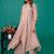 Beige embroidered mul chanderi kurta palazzo set of 2