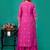 Fuschia embroidered gown dupatta set of 2