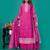 Fuschia embroidered gown dupatta set of 2